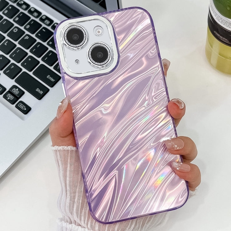 Plating Glitter Texture TPU Phone Case with Lens Film, For iPhone 16 Plus, For iPhone 16