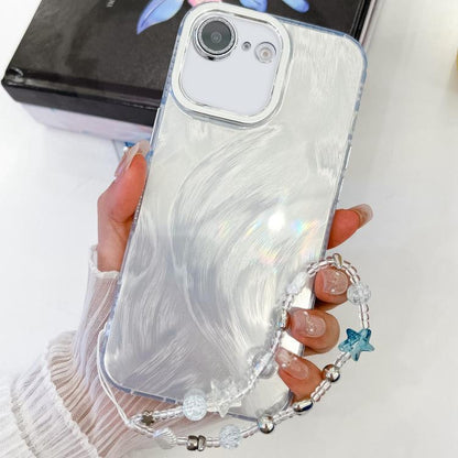 Plating Glitter Texture Chain Wristband TPU Phone Case with Lens Film, For iPhone 16e, For iPhone 16 Pro Max