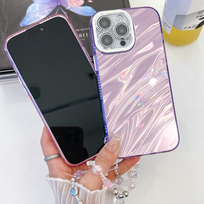 Plating Glitter Texture Chain Wristband TPU Phone Case with Lens Film, For iPhone 16 Pro, For iPhone 16 Plus