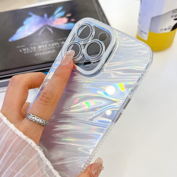 Plating Glitter Texture Chain Wristband TPU Phone Case with Lens Film, For iPhone 16 Pro, For iPhone 16 Plus