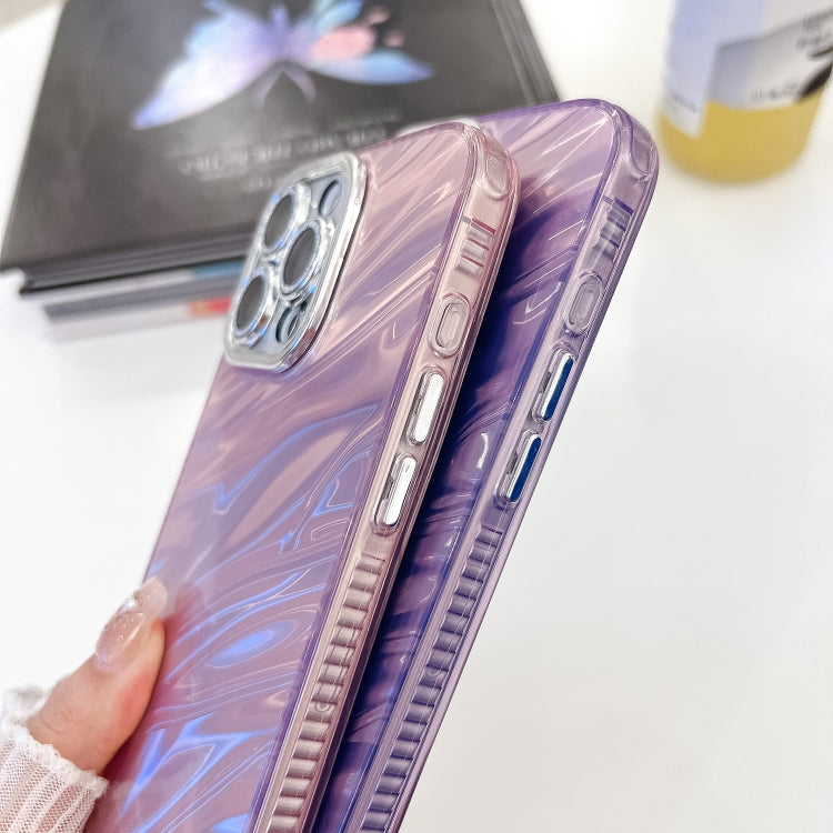 Plating Glitter Texture Chain Wristband TPU Phone Case with Lens Film, For iPhone 15 Pro, For iPhone 15