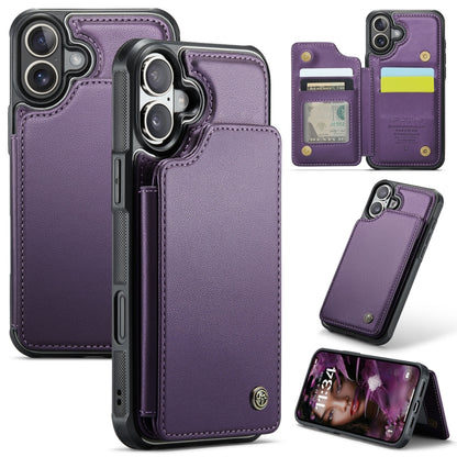 CaseMe C22 Card Slots Holder RFID Anti-theft Phone Case, For iPhone 16e, For iPhone 16 Pro Max, For iPhone 16 Pro, For iPhone 16 Plus, For iPhone 16