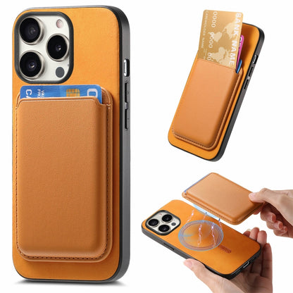 Retro Magsafe Card Bag PU Back Cover Phone Case, For iPhone 16e, For iPhone 16 Pro Max, For iPhone 16 Pro, For iPhone 16 Plus, For iPhone 16