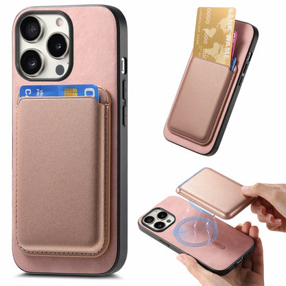 Retro Magsafe Card Bag PU Back Cover Phone Case, For iPhone 16e, For iPhone 16 Pro Max, For iPhone 16 Pro, For iPhone 16 Plus, For iPhone 16