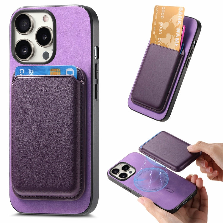 Retro Magsafe Card Bag PU Back Cover Phone Case, For iPhone 16e, For iPhone 16 Pro Max, For iPhone 16 Pro, For iPhone 16 Plus, For iPhone 16