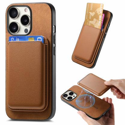 Retro Magsafe Card Bag PU Back Cover Phone Case, For iPhone 16e, For iPhone 16 Pro Max, For iPhone 16 Pro, For iPhone 16 Plus, For iPhone 16