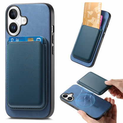 Retro Magsafe Card Bag PU Back Cover Phone Case, For iPhone 16e, For iPhone 16 Pro Max, For iPhone 16 Pro, For iPhone 16 Plus, For iPhone 16
