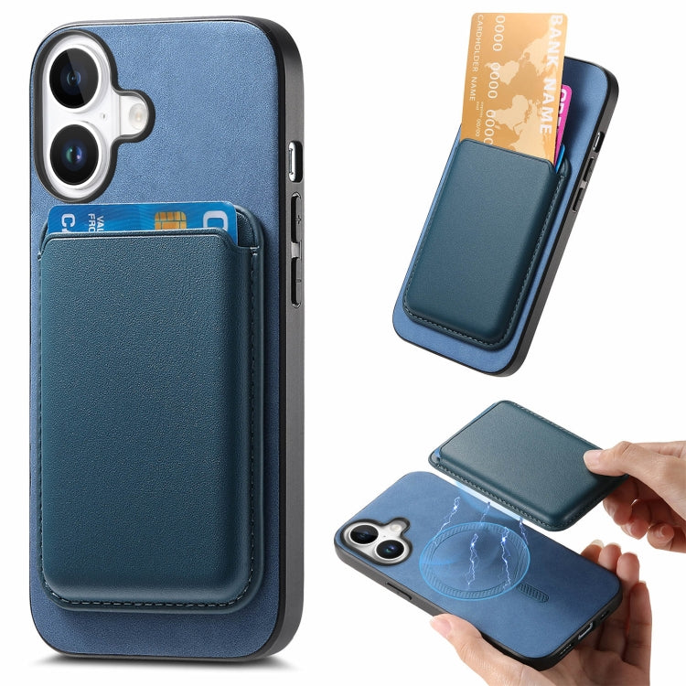 Retro Magsafe Card Bag PU Back Cover Phone Case, For iPhone 16e, For iPhone 16 Pro Max, For iPhone 16 Pro, For iPhone 16 Plus, For iPhone 16