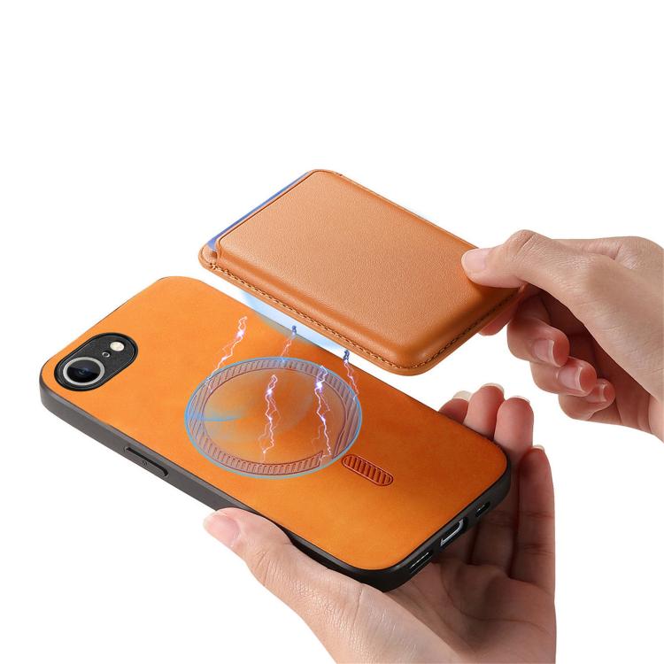 Retro Magsafe Card Bag PU Back Cover Phone Case, For iPhone 16e, For iPhone 16 Pro Max, For iPhone 16 Pro, For iPhone 16 Plus, For iPhone 16