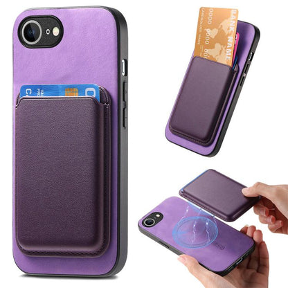 Retro Magsafe Card Bag PU Back Cover Phone Case, For iPhone 16e, For iPhone 16 Pro Max, For iPhone 16 Pro, For iPhone 16 Plus, For iPhone 16