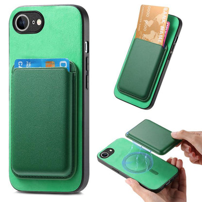 Retro Magsafe Card Bag PU Back Cover Phone Case, For iPhone 16e, For iPhone 16 Pro Max, For iPhone 16 Pro, For iPhone 16 Plus, For iPhone 16