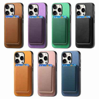 Retro Magsafe Card Bag PU Back Cover Phone Case, For iPhone 16e, For iPhone 16 Pro Max, For iPhone 16 Pro, For iPhone 16 Plus, For iPhone 16