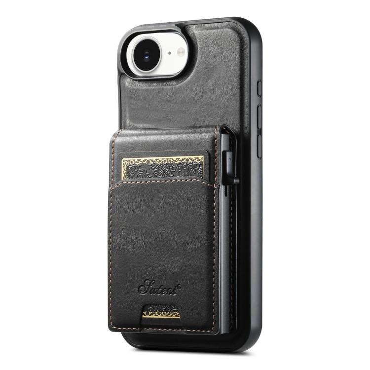 Suteni H19 Oil Wax 2-in-1 MagSafe Removable Card Box Back Phone Case