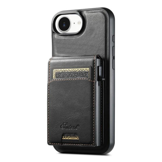 Suteni H19 Oil Wax 2-in-1 MagSafe Removable Card Box Back Phone Case