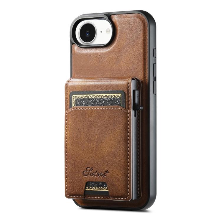Suteni H19 Oil Wax 2-in-1 MagSafe Removable Card Box Back Phone Case