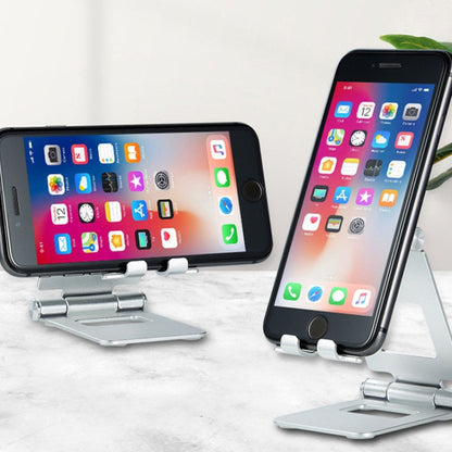 Z10A  Aluminum Alloy Double Folding Mobile Phone Holder Desktop Tablet Lazy Holder