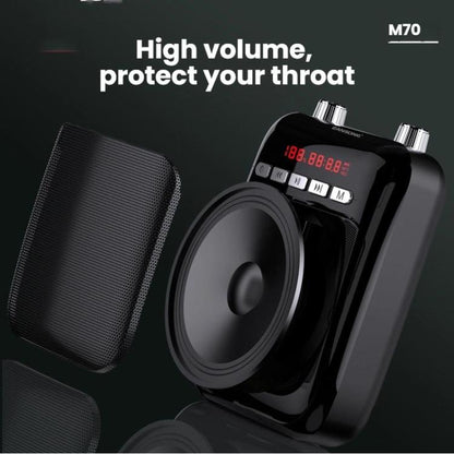 ZANSONG M70 Wireless Bluetooth Megaphone Speaker with UHF Mic Surrport Voice Recorder, FM Radio, TF/USB Port, 3.5mm AUX Input