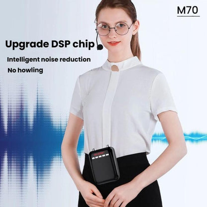 ZANSONG M70 Wireless Bluetooth Megaphone Speaker with UHF Mic Surrport Voice Recorder, FM Radio, TF/USB Port, 3.5mm AUX Input