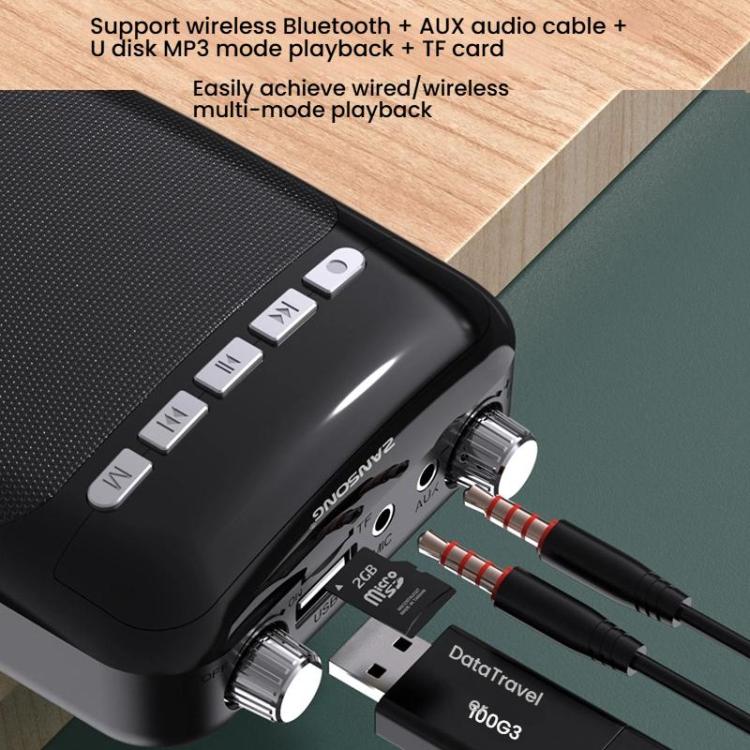 ZANSONG M70 Wireless Bluetooth Megaphone Speaker with UHF Mic Surrport Voice Recorder, FM Radio, TF/USB Port, 3.5mm AUX Input