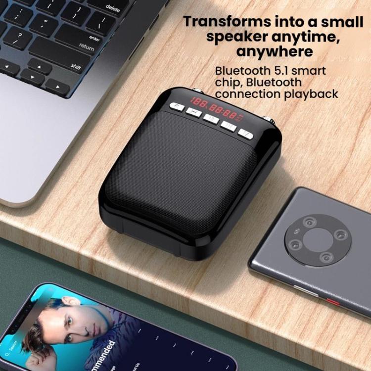 ZANSONG M70 Wireless Bluetooth Megaphone Speaker with UHF Mic Surrport Voice Recorder, FM Radio, TF/USB Port, 3.5mm AUX Input